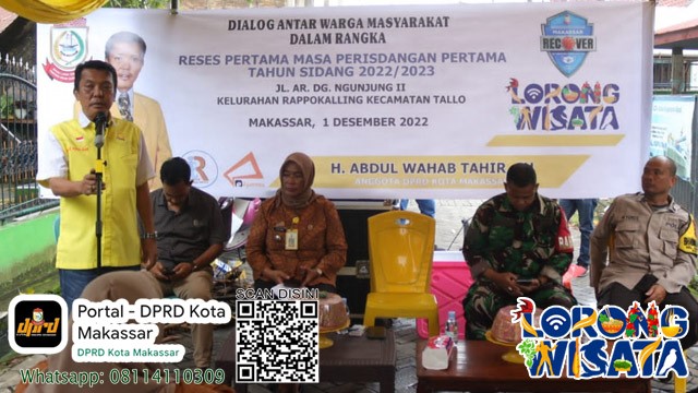 Abdul Wahab Tahir Reses di Dua Tempat, Terima Aspirasi Terkait Kondisi Drainase